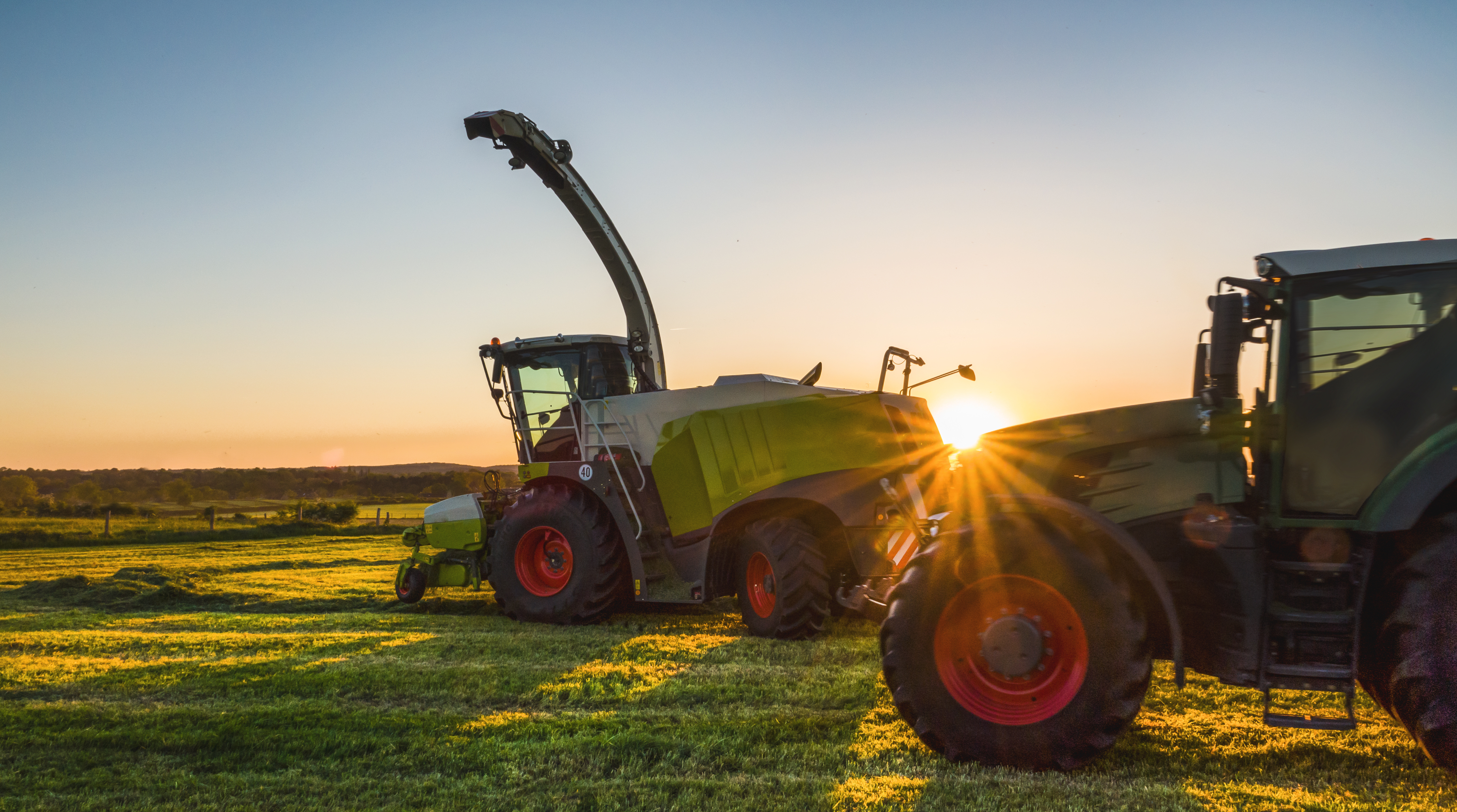 working agicultural machinery in sunny day working agicultural machinery in sunny day