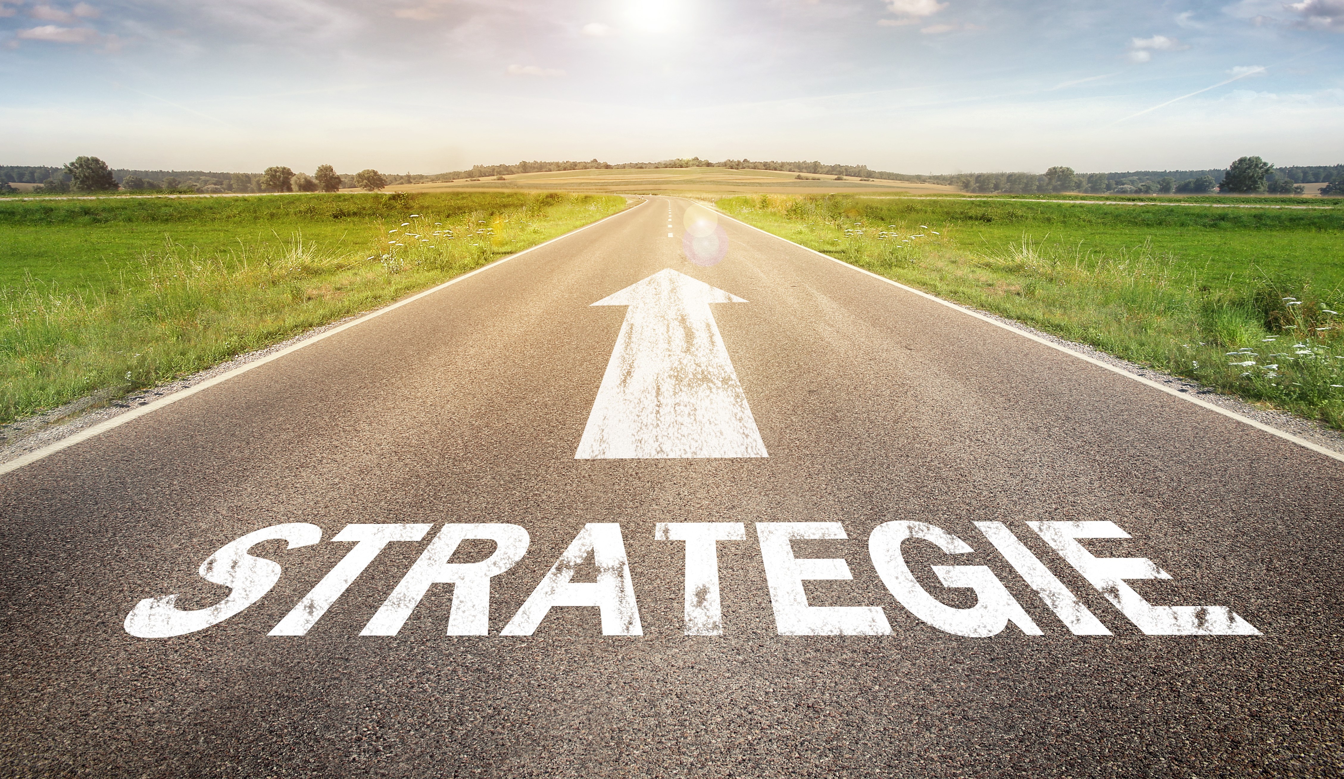 Straße mit dem Wort "Strategie" Straße mit dem Wort "Strategie"
